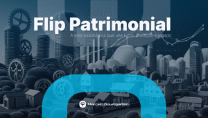 Representação simbólica do Flip Patrimonial: um ciclo estratégico que transforma ativos em lucro, proteção e legado.